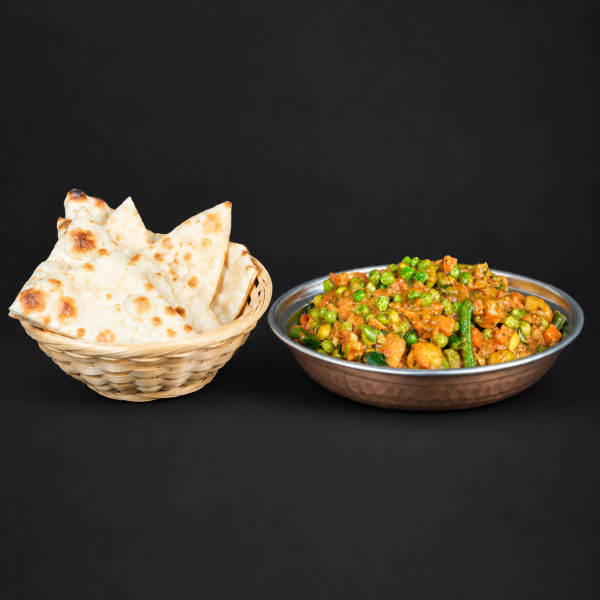 Mix Veg Koorma with Naan