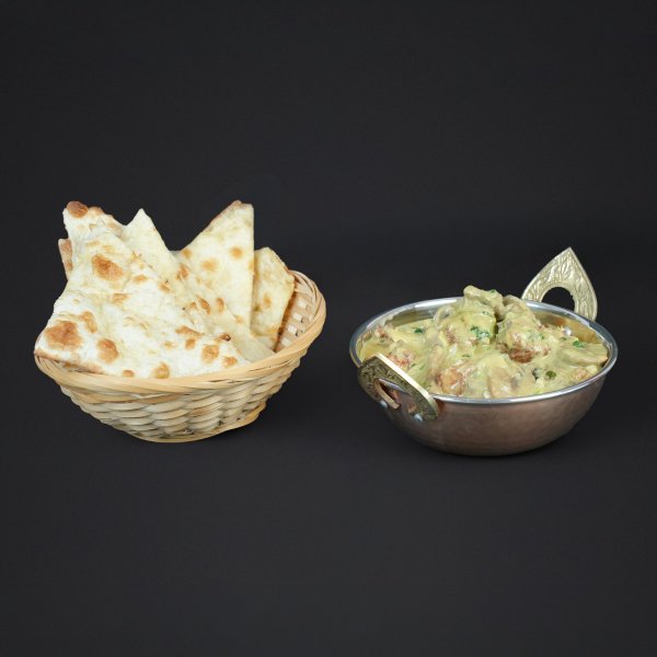 Shrimp Curry with Naan
