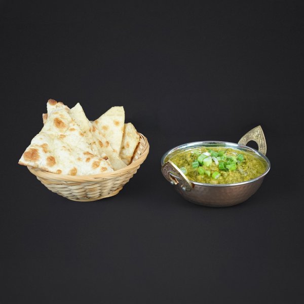 Spinach Dal with Naan